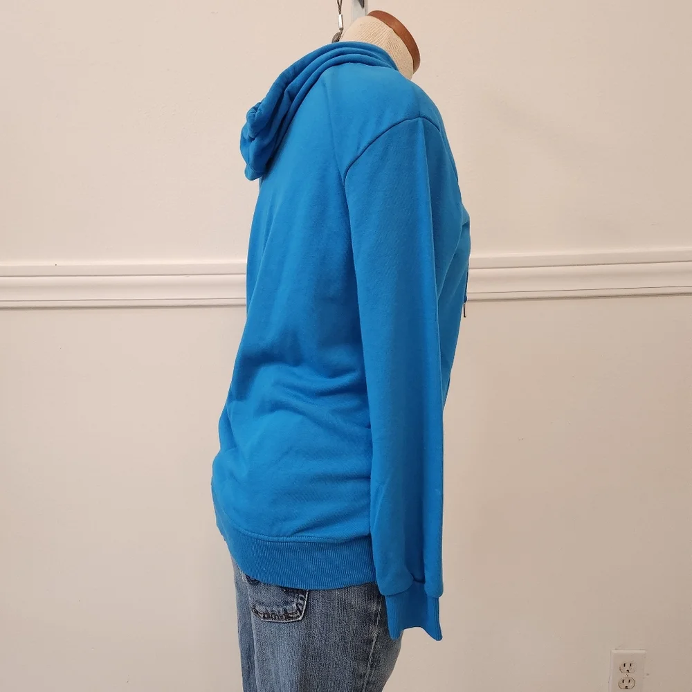 Pangaia X Haroshi BE@RBRICK Recycled Cotton Hoodie Cobalt Blue Unisex - Picture 7 of 13